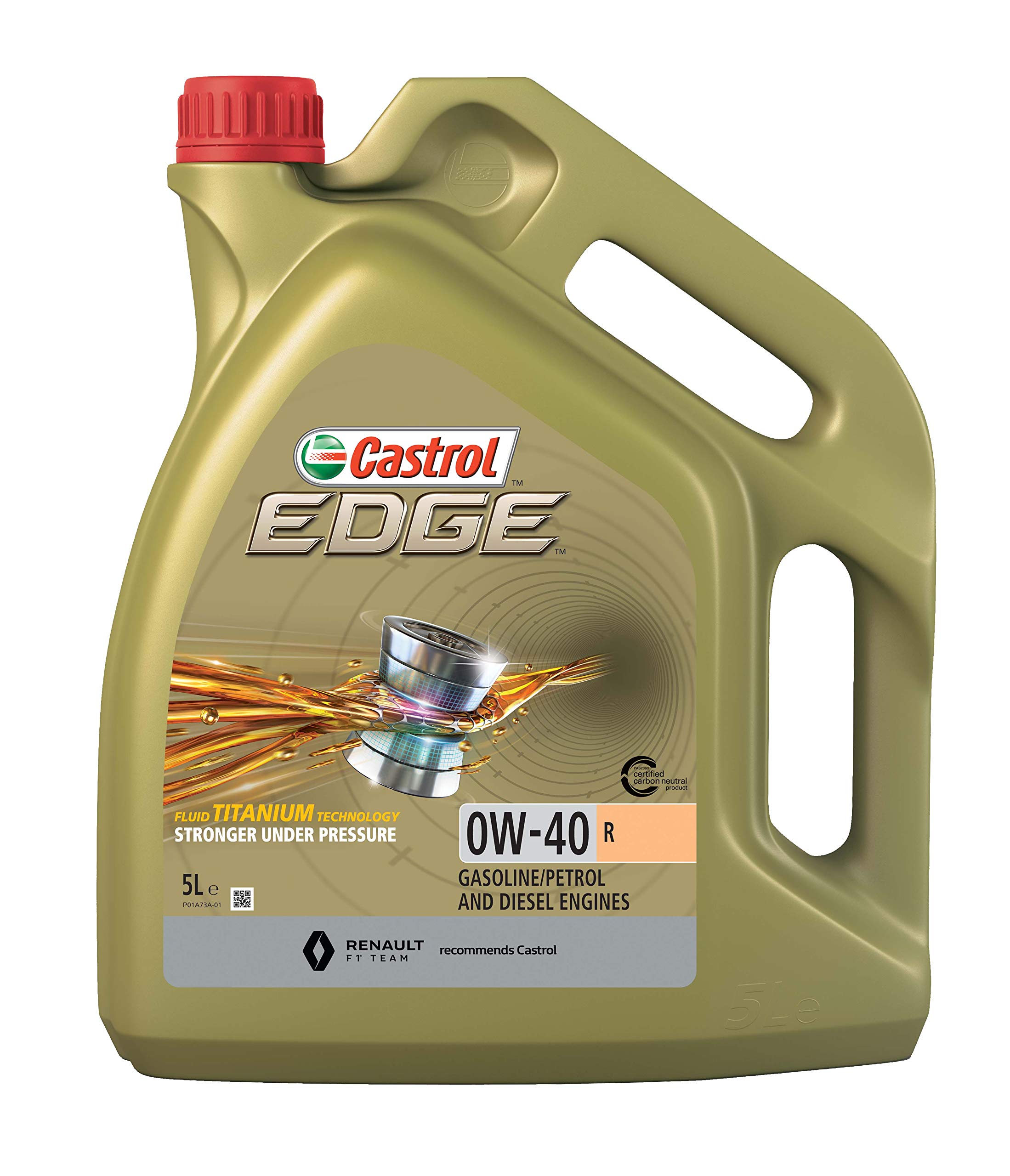 Castrol EDGE 0W-40 R Advanced Full Synthetic Engine Oil, 5L